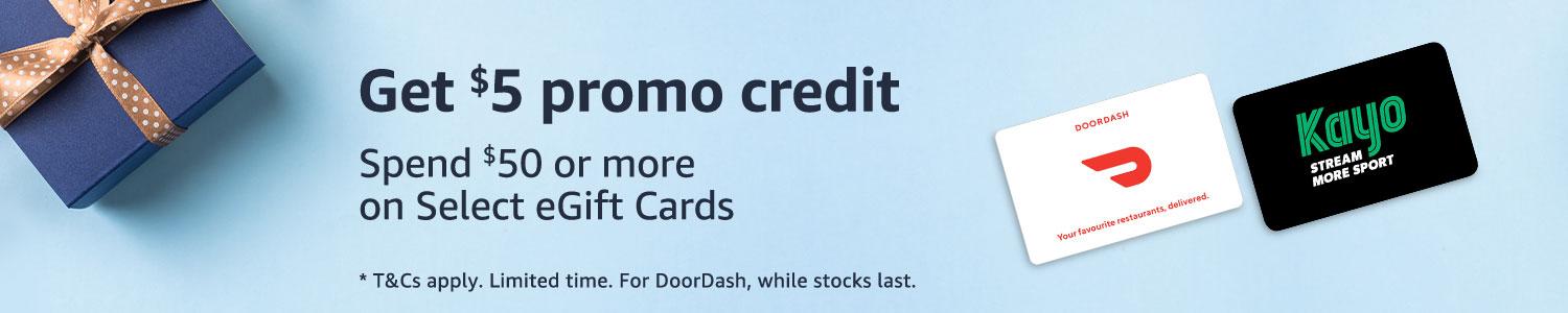 $5 Bonus Amazon Credit on Select $50 Gift Cards