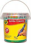24 Pack Jumbo Crayons with Storage Tub