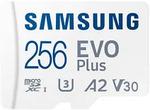 Samsung MicroSD Cards EVO Plus 256GB $34, 128GB $19, 64GB $9