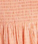 Frill Shirred Midi Dress