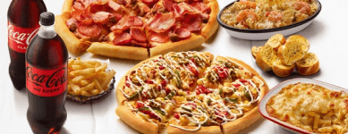 4 LARGE PIZZAS OR PASTA + 4 SIDES | Domino’s Coupon Offer