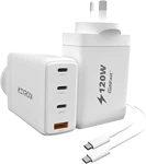 Zyron Powastone 120W GaN Charger (GaN 2) 100W USB C Charger 4-Port PD 3.0 QC4+ Fast Wall Charger SAA AU Plug Power Adapter | Amazon Discount Offer