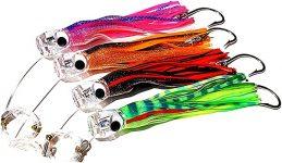 Trolling Skirt Lures Set of 4pcs 9 inch Fishing Saltwater Lures | Amazon Discount Offer