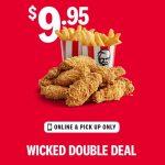 10 Wicked Wings and 2 Regular Chips for $9.95 | KFC Offer