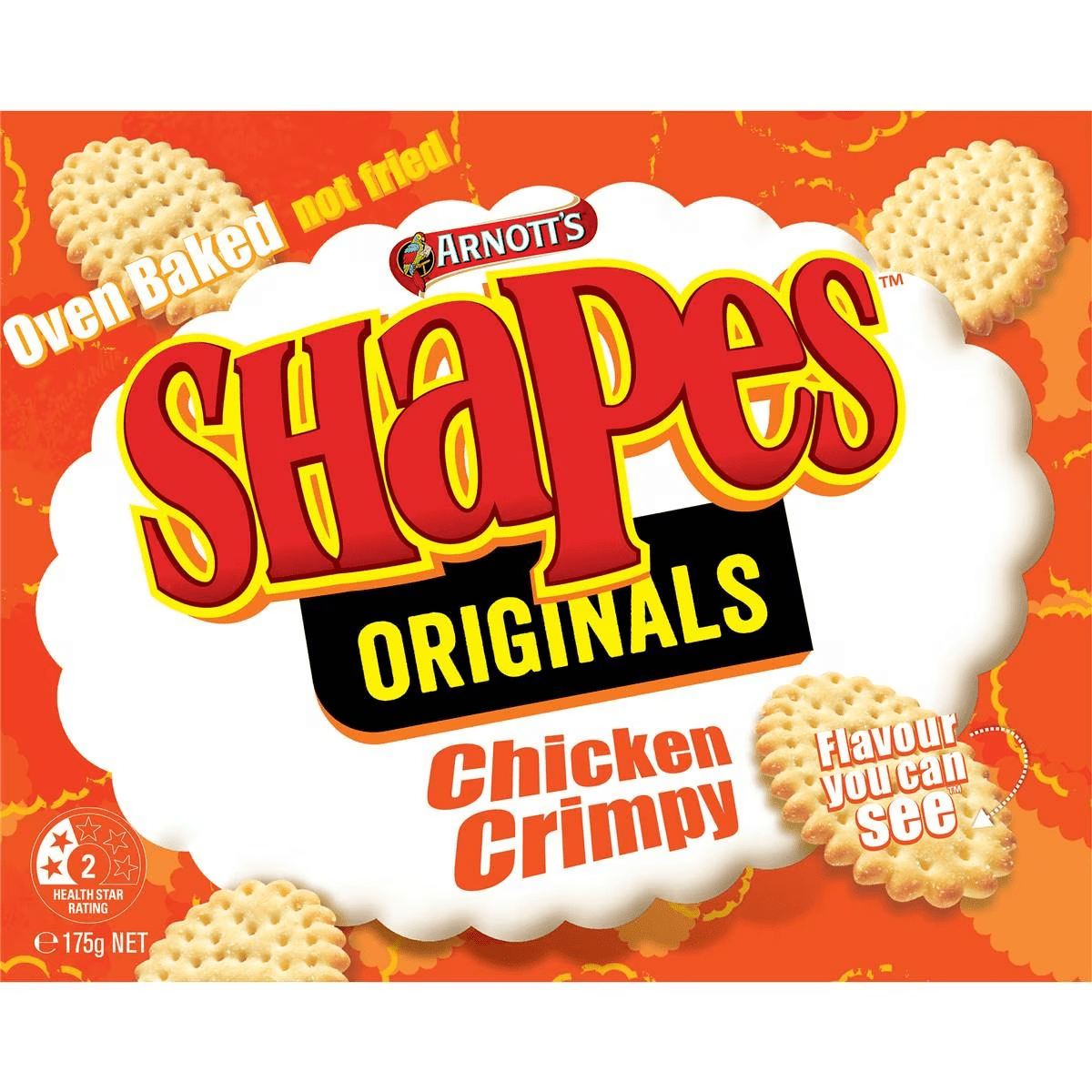 Arnott’s Shapes Chicken Crimpy Cracker Biscuits | 175g | Woolworths Discount Offer