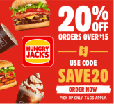 20% discount offer | Hungry Jack’s Offer