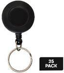 J Burrows Mini Retract Key Reels 25 Pack Black