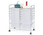 Costway Rolling Storage Trolley Cart – Versatile Home and Office Organizer with 12 Drawers