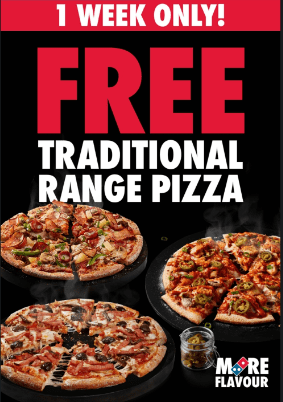 Free Traditional Pizza | Domino’s Offer