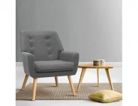 Artiss Armchair Lounge Chair Fabric – Grey