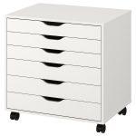 ALEX Drawer Unit on Castors – White, 67×66 cm