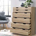 Artiss 6-Drawer Tallboy Dresser Storage Cabinet – Oak Finish