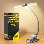 Glocusent Innovative Tri-Head Book Light | Amazon Discount Offer