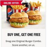 Unbelievable KFC Deal: Buy One Zinger or Original Recipe Burger Combo, Get One FREE!