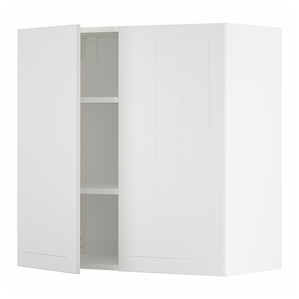 METOD Wall cabinet with shelves/2 doors,