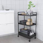 NISSAFORS Trolley, Black, 50.5x30x83 cm