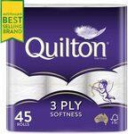 Stock Up on Quilton 3 Ply Toilet Tissue – 45 Pack for Only $24!