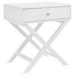 DukeLiving Apollo Bay Bedside Table (White)