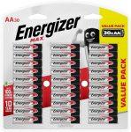 Energizer AA Batteries, MAX Alkaline | 30 Pack | Amazon Boxing Day Offer