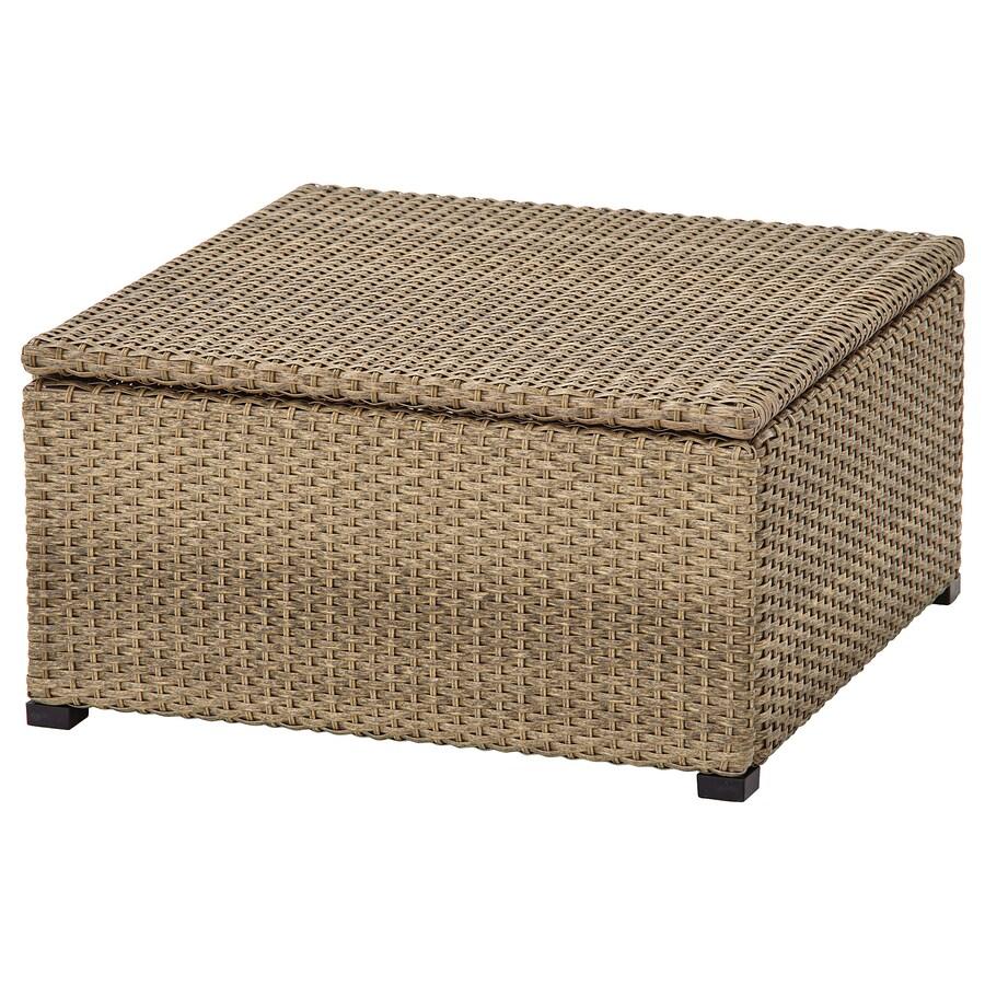 SOLLERÖN Coffee table, outdoor, anthracite/brown