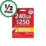Get 240GB 5G Data Half Price – Vodafone $250 1-Year Prepaid Starter Pack for $125 at Woolworths!