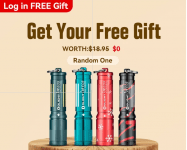 Olight offering i3E EOS AAA LED Keychain Torch Light as login free gift