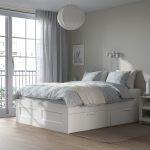 BRIMNES Bed frame with storage