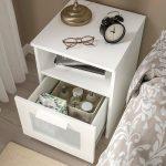 BRIMNES Bedside Table – White