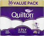 Quilton 3-Ply Toilet Tissue 36 Pack for $18 ($16.20 with Subscribe & Save) + Free Delivery on Eligible Orders @ Amazon AU