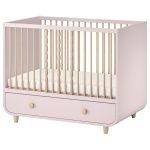 MYLLRA Cot with Drawer – Pale Pink